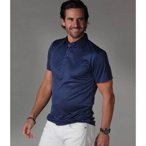 Collars & Co. Navy Featherweight Dress Collar Polo Shirt Medium